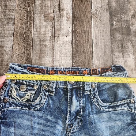 Mammut Straight Leg Denim Mens Jeans Thick Stitch 31X31 - Picture 12 of 16